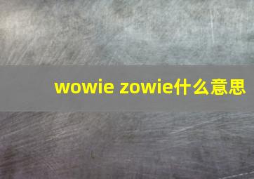 wowie zowie什么意思